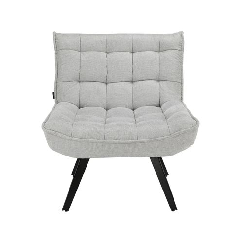 Evan-fauteuil Lounge En Tissu Gris Clair