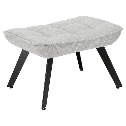 Evan-fauteuil Lounge En Tissu Gris Clair