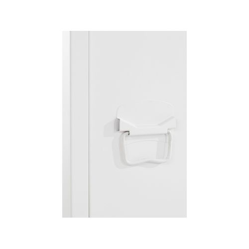 Salino-table De Chevet 1 Porte En Métal Blanc