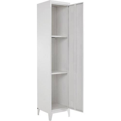Salino-armoire à 1 Porte En Métal Blanc