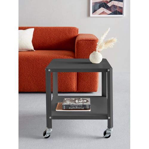 Safari-table Basse Avec 1 Étagère En Métal Noir