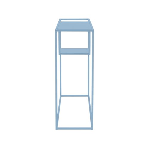 Sisto-table Console Avec 1 Étagère En Métal Petrol