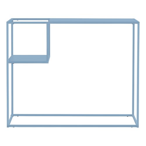 Sisto-table Console Avec 1 Étagère En Métal Petrol