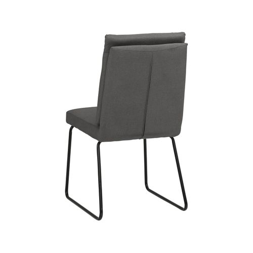 Irene-chaises De Salle à Manger Tapissées Ensemble De 2 En Microfibre Anthracite