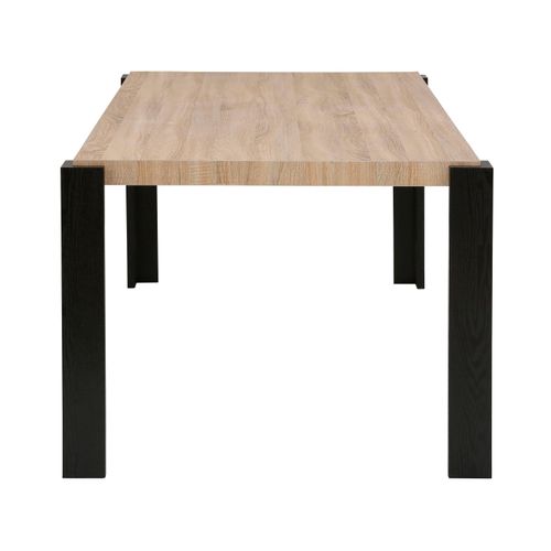 Otago-table De Salle à Manger 160x90 Cm En Chêne/noir