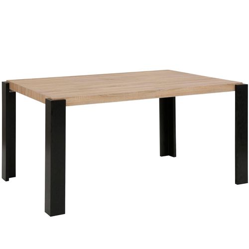 Otago-table De Salle à Manger 160x90 Cm En Chêne/noir