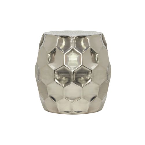 Pacha-table D'appoint En Métal Aspect Nickel