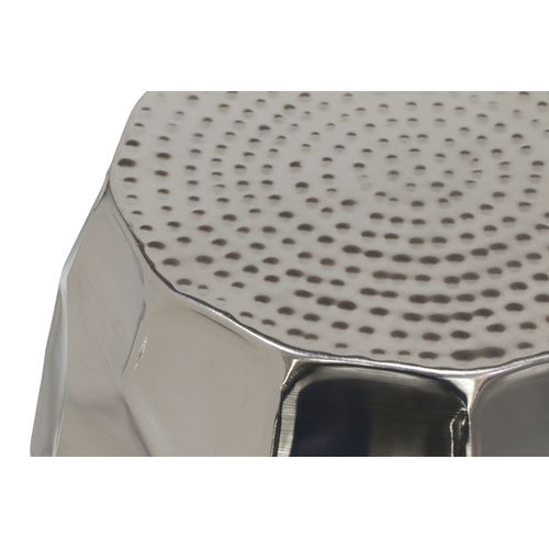 Pacha-table D'appoint En Métal Aspect Nickel