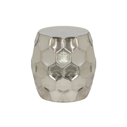 Pacha-table D'appoint En Métal Aspect Nickel