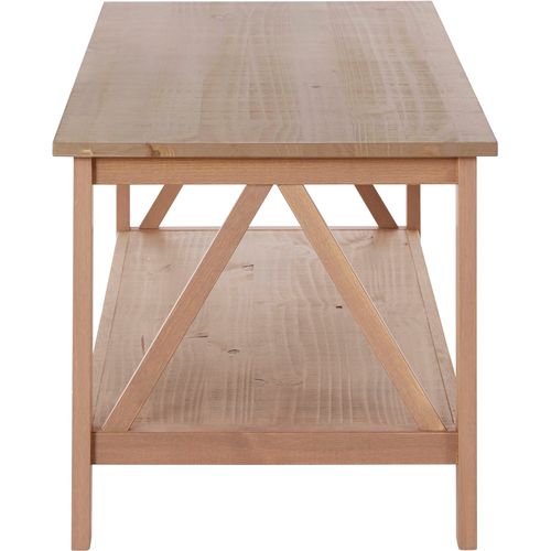 Titian-table Basse Avec 1 Étagère En Gris Pin