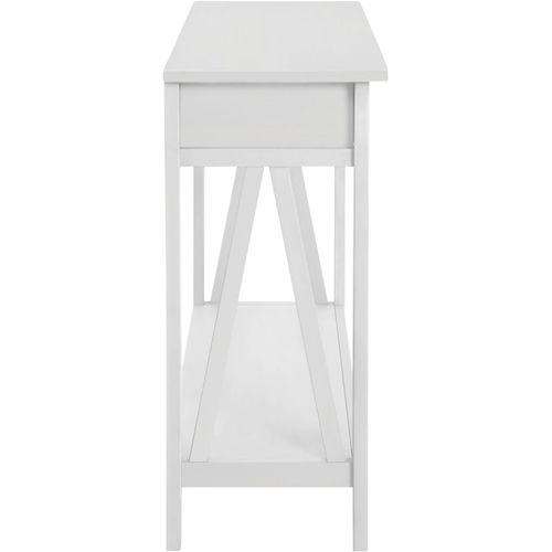 Titian-table Console Avec 1 Tiroir En Pin Blanc