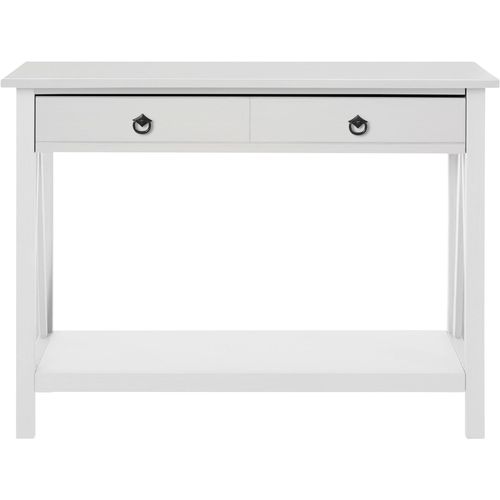 Titian-table Console Avec 1 Tiroir En Pin Blanc