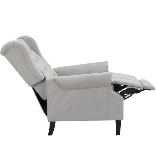 Aura-fauteuil De Relaxation Gris Clair Tissu Belfast