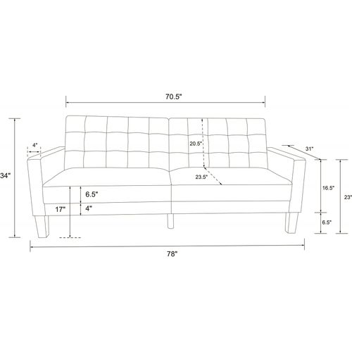 Porter-canapé-lit 3 Places En Velours Gris