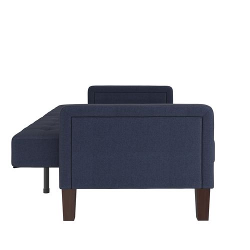 Porter-canapé-lit 3 Places En Effet Lin Bleu Marine