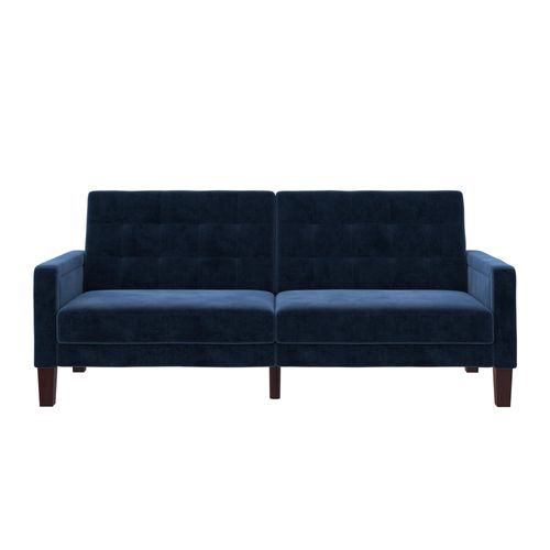 Porter-canapé-lit 3 Places En Velours Bleu