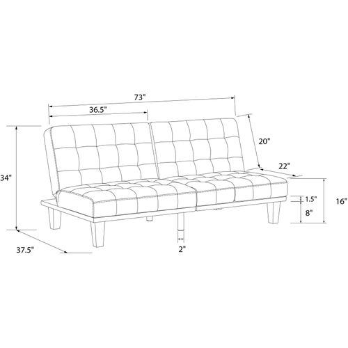 Dexter-canapé Clic-clac 3 Places En Gris Lin