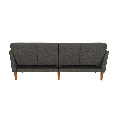 Regal-canapé-lit 3 Places En Gris Lin