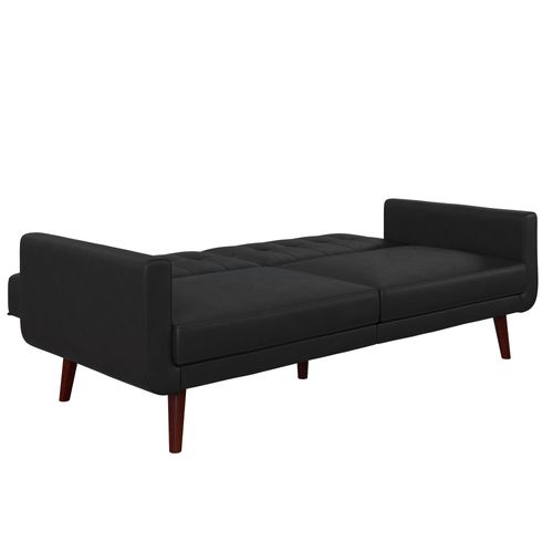 Nola-canapé-lit 3 Places En Simili Cuir Noir