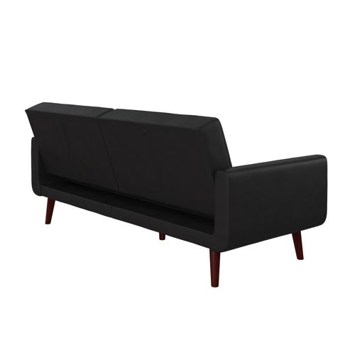 Nola-canapé-lit 3 Places En Simili Cuir Noir
