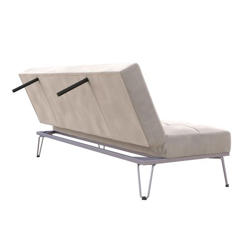 Elle-canapé-lit 3 Places En Gris Velours