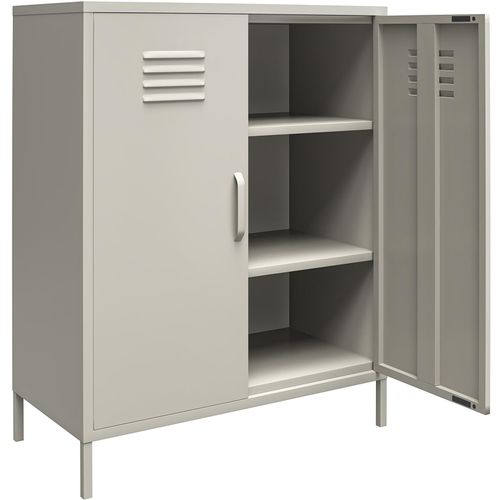 Bradford - Buffet Avec 2 Porte En Métal Taupe