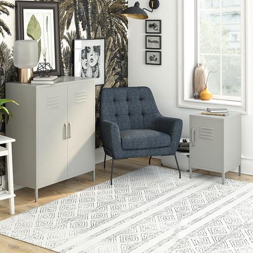 Bradford - Buffet Avec 2 Porte En Métal Taupe