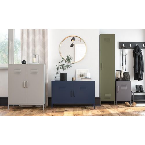 Bradford - Armoire à 2 Portes En Métal Gris