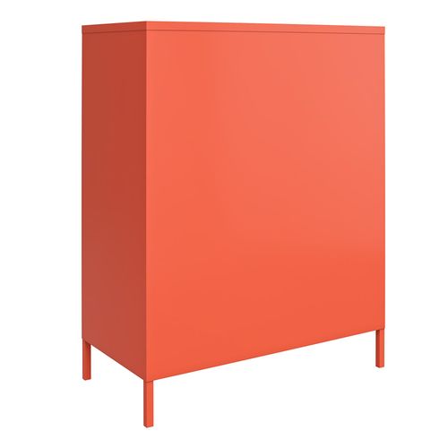 Cache - Armoire à 2 Portes En Métal Orange