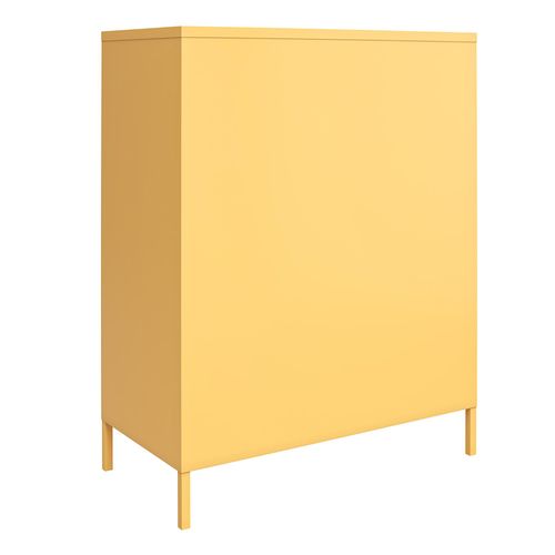 Cache - Buffet Avec 2 Portes En Métal Jaune