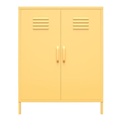 Cache - Buffet Avec 2 Portes En Métal Jaune