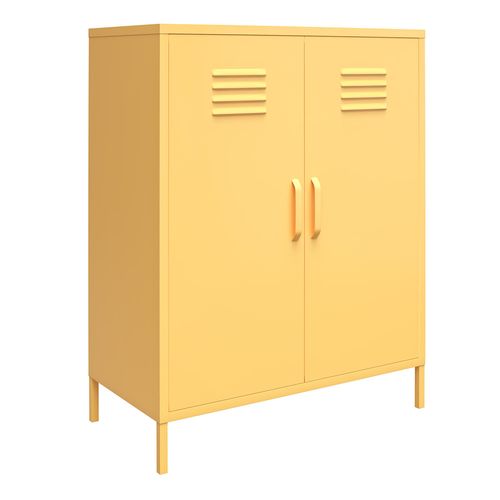 Cache - Buffet Avec 2 Portes En Métal Jaune
