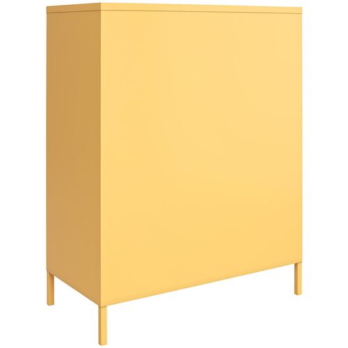 Cache - Buffet Avec 2 Portes En Métal Jaune