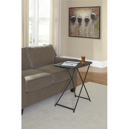 Dorel-ensemble De 2 Tables Pliantes En Résine Noire