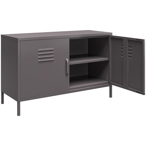 Bradford - Armoire à 2 Portes En Métal Gris Graphite