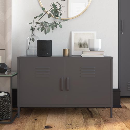 Bradford - Armoire à 2 Portes En Métal Gris Graphite