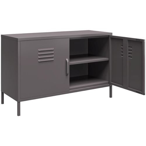 Bradford - Armoire à 2 Portes En Métal Gris Graphite