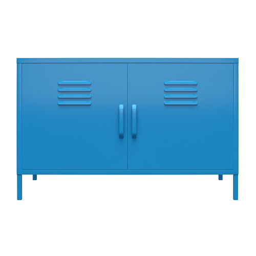 Cache - Armoire à 2 Portes En Métal Bleu