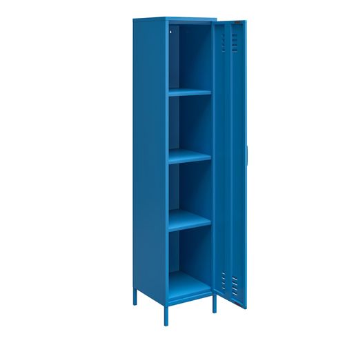 Cache - Armoire à 1 Porte En Métal Bleu