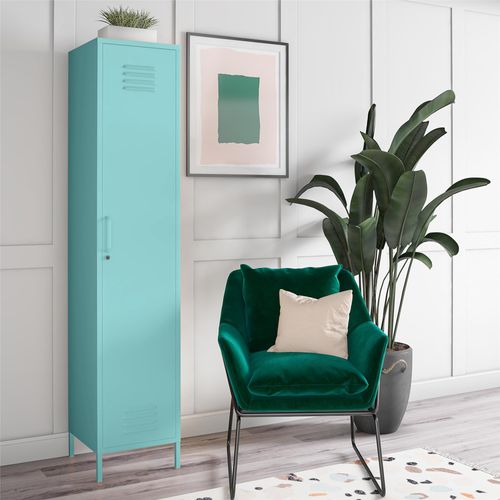 Cache - Armoire à 1 Porte En Métal Menthe