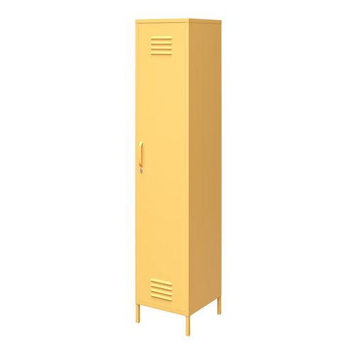 Cache - Armoire Haute Avec 1 Porte En Métal Jaune