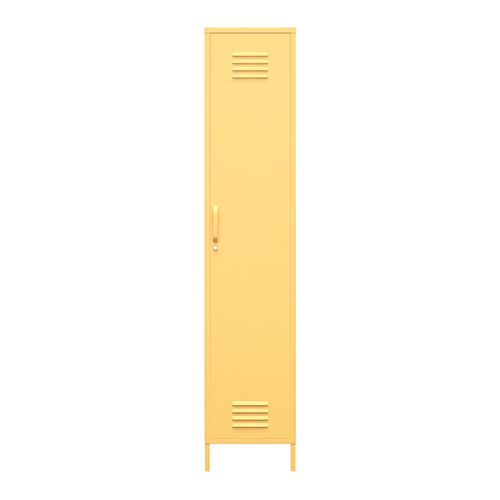 Cache - Armoire Haute Avec 1 Porte En Métal Jaune