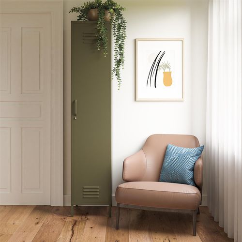 Bradford - Armoire à 1 Porte En Métal Vert Olive