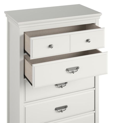Bristol-commode à 5 Tiroirs En Mdf Blanc