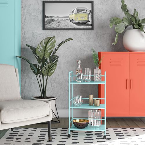 Cache-chariot Rotatif En Métal De Couleur Menthe