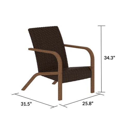 Smartwick-lot De 2 Chaises Longues En Résine Marron Foncé