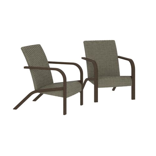 Smartwick-lot De 2 Chaises Longues En Résine Gris