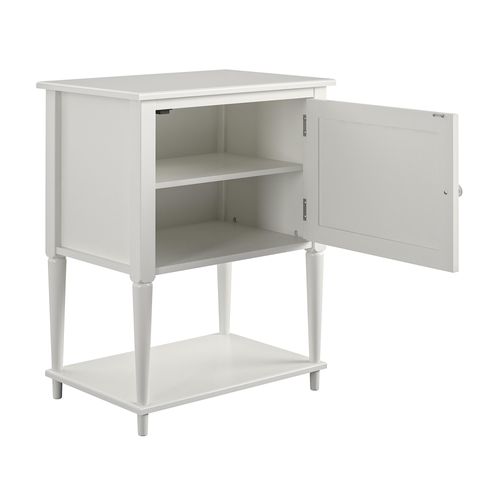Fairmont-table D'appoint Avec 1 Porte En Mdf Blanc Cassé