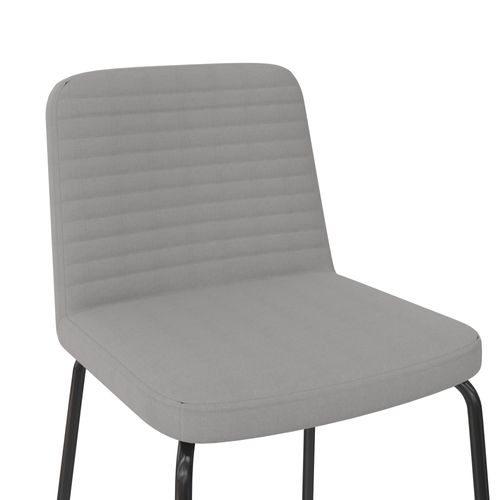 Corey-lot De 2 Chaises De Salle à Manger En Tissu Gris