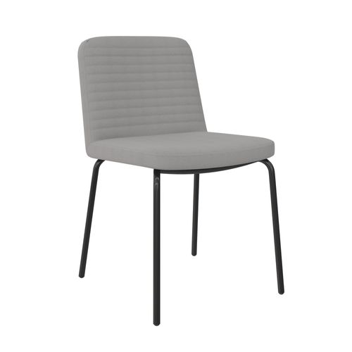 Corey-lot De 2 Chaises De Salle à Manger En Tissu Gris